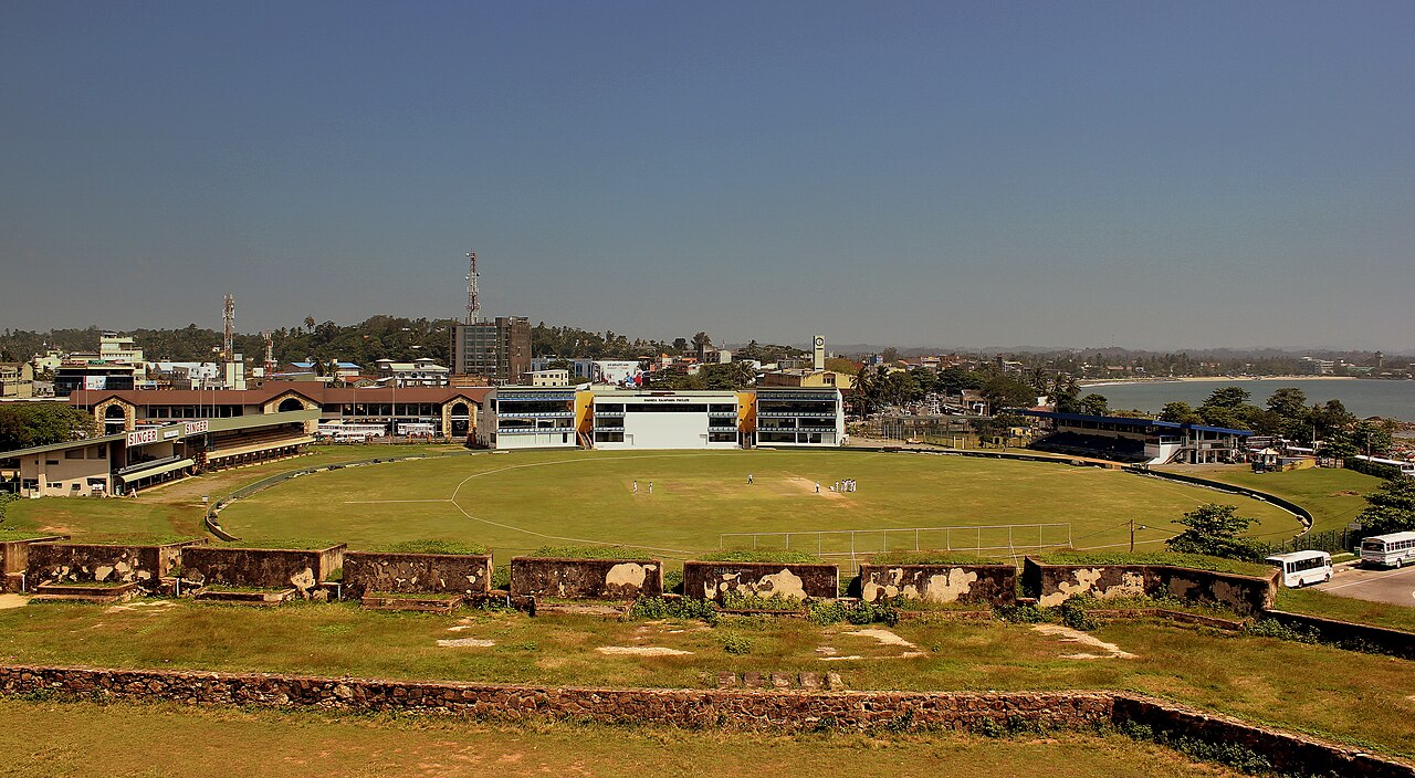 Galle cricket ground in Sri Lanka viewed from above